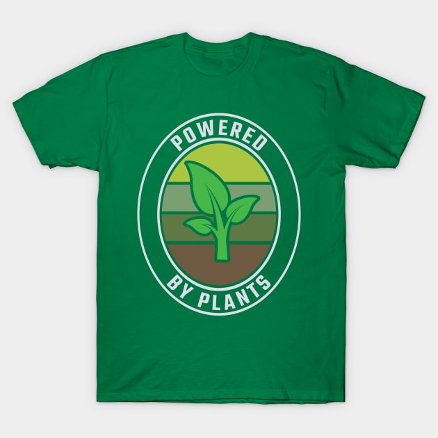 Powered by Plants T-Shirt by MZeeDesigns